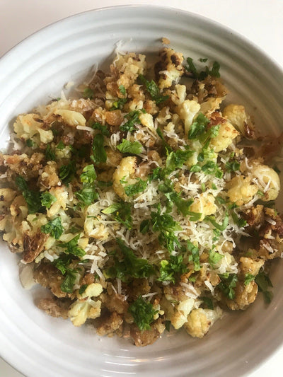 Parmesan and Roasted Garlic Cauliflower