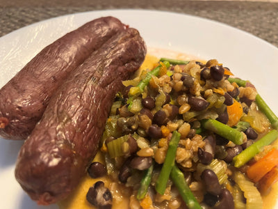 Bangers And Beans with Greens