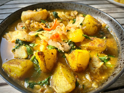 Sag Aloo with Cod